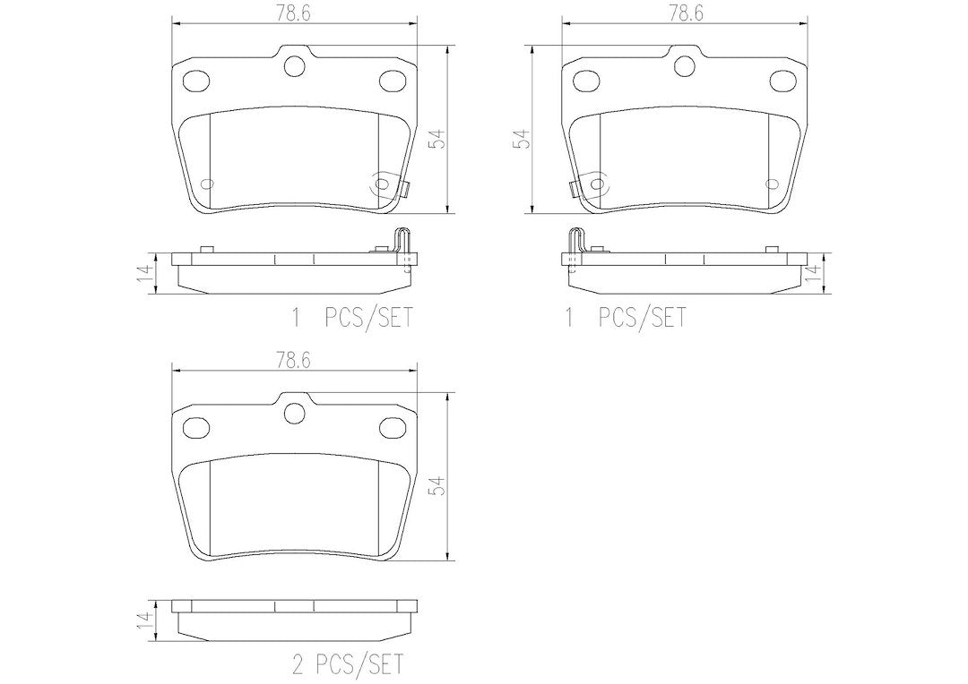 Product of Brembo P83057N Brake Pad - Set Of 4 