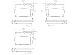 Product of Brembo P83057N Brake Pad - Set Of 4 