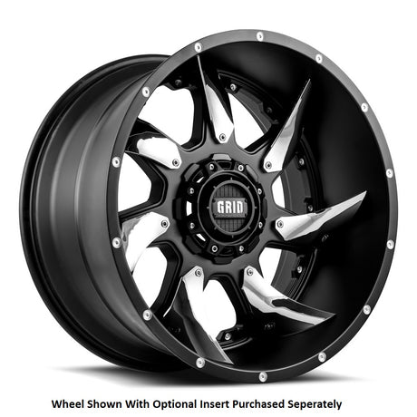 Product of Grid Wheels 20x9 Black Wheel - 8x7.08 Bolt Pattern 
