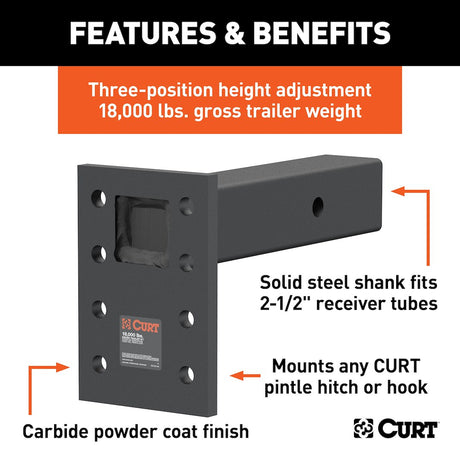 Curt 48329 Pintle Hook Mounting Plate||48329_3008x1990_Fa.Jpg||86||c9348329||1056043