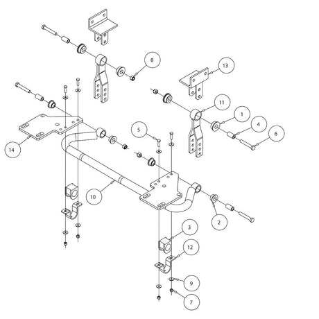 Product of Roadmaster 1139-149 Solid Chromoly Steel Stabilizer Bar 