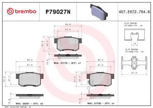 Brembo P79027n Brake Pad||p79027n_1.Png||86||brmp79027n||2240397