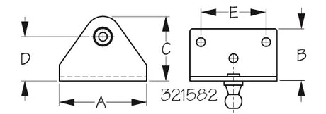 Sea Dog 321582-1 Boat Hatch Lift Support Mounting Bracket||321582-1_1.Jpg||86||sdg3215821||1163776