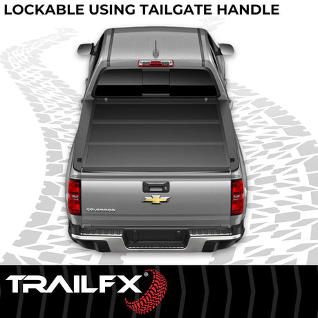 Product of TrailFX TFX Premium Flush Tri-Fold Hard Folding TFX3711 Tonneau Cover 