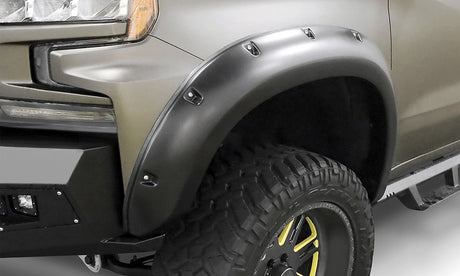 Product of Lund International RX130SA Pocket Style/ Exposed Fasteners Black Fender Flare - Set Of 2 