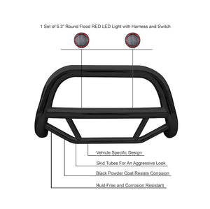 Product of Black Horse Offroad MBB-JEB9106-PLFR Bull Bar  with skid plate 