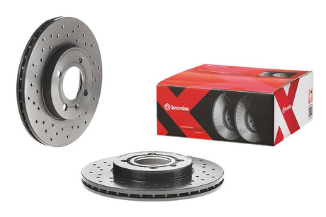 Product of Brembo 0951661XC02 Xtra Vented Cross Drilled 1 Piece Brake Rotor 