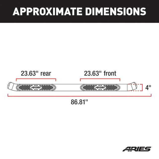 Product of Aries S225041-2 Nerf Bar With Surface Steps 