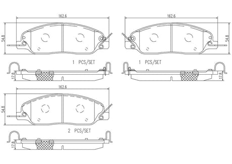 Product of Brembo P24181N Brake Pad - Set Of 4 