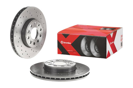 Product of Brembo 0991451XC02 Xtra Vented Cross Drilled 1 Piece Brake Rotor 