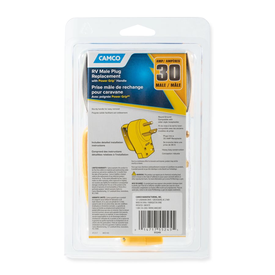 Product of Camco 55245 Power Cord Plug End
