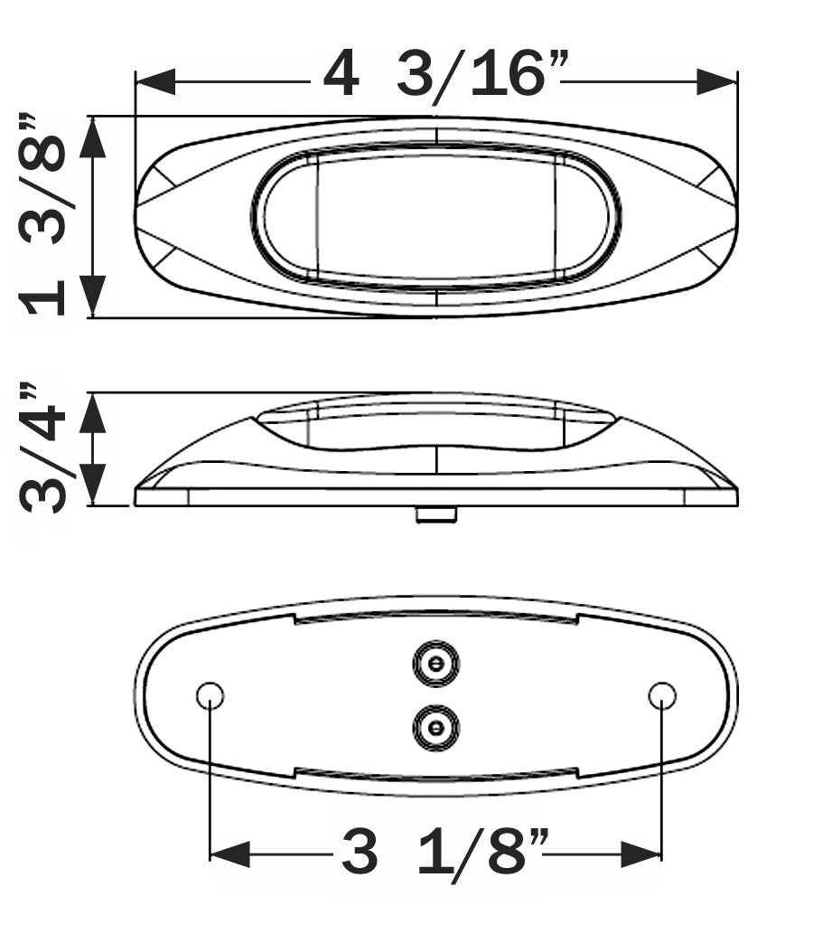 Optronics Mcl17abp Side Marker Light - Led||mcl17abp_1.Jpg||86||o24mcl17abp||2345114