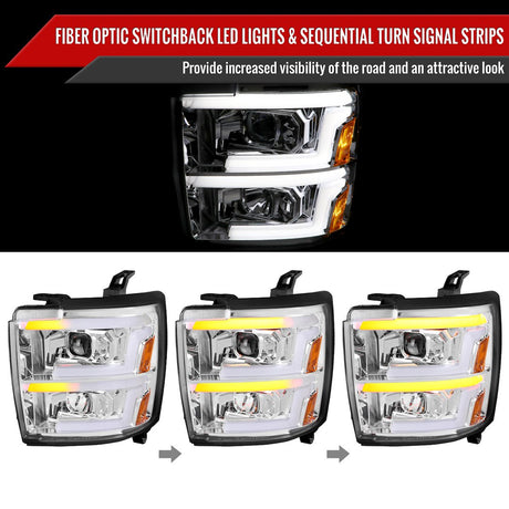 Spec-D Tuning 2lhp-Siv1525-Sq-Tm Headlight Assembly||2lhp-Siv1525-Sq-Tm_1.Jpg||86||sdtiv1525sqtm||1701072