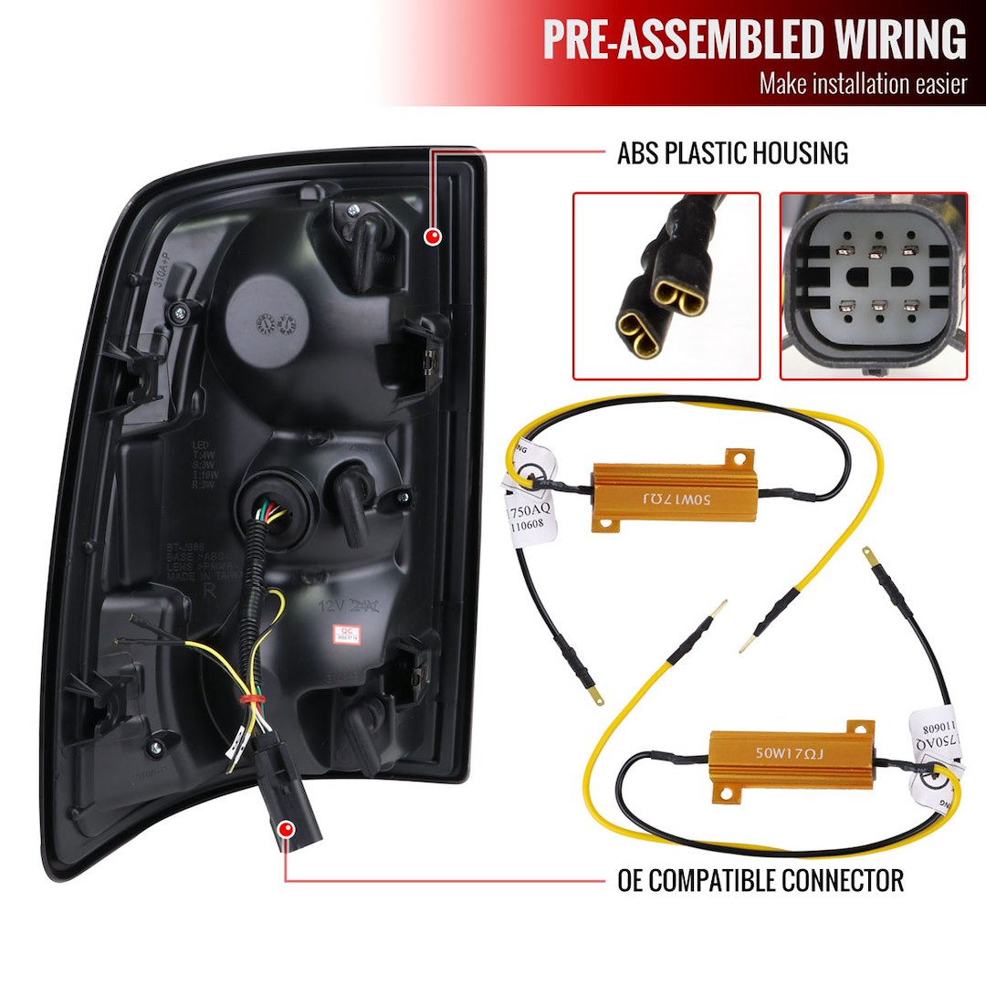 Product of Spec-D Tuning LT-RAM1925JRLD-SQ-TM Tail Light Assembly 