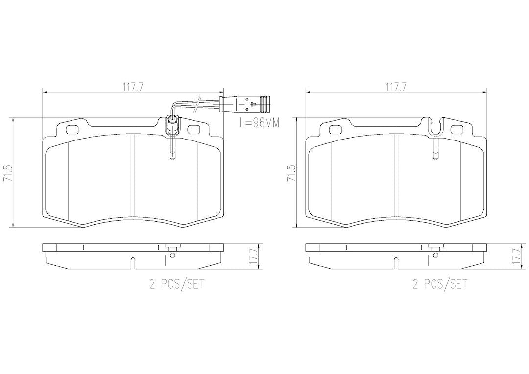 Product of Brembo P50041N Brake Pad - Set Of 4 