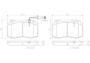 Product of Brembo P50041N Brake Pad - Set Of 4 