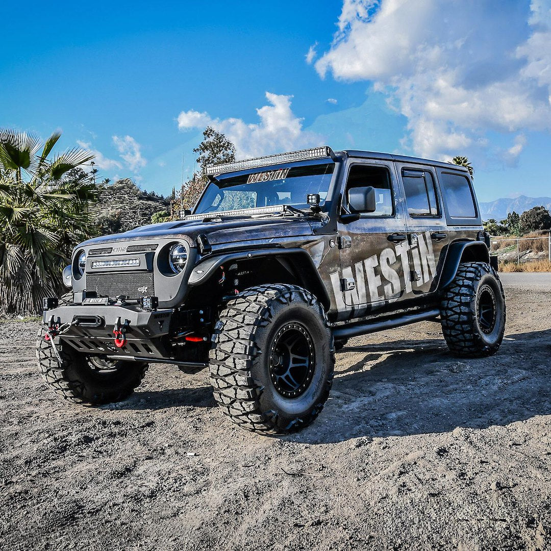 Product of Westin Automotive 23-4065 E-Series Nerf Bar With Surface Steps 