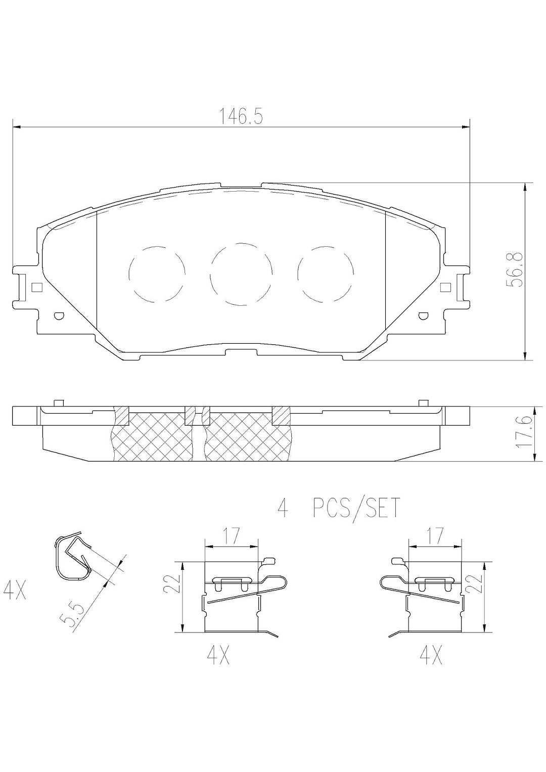 Product of Brembo P83071N Brake Pad - Set Of 4 