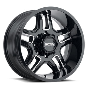 Product of Ultra Wheel 20x9 Black With Diamond Cut Accents Wheel - 5x5.00 Bolt Pattern 