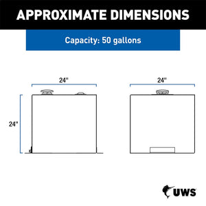 Product of UWS ST-53-R-MB Diesel Liquid Transfer Tank 53 Gallon Square 