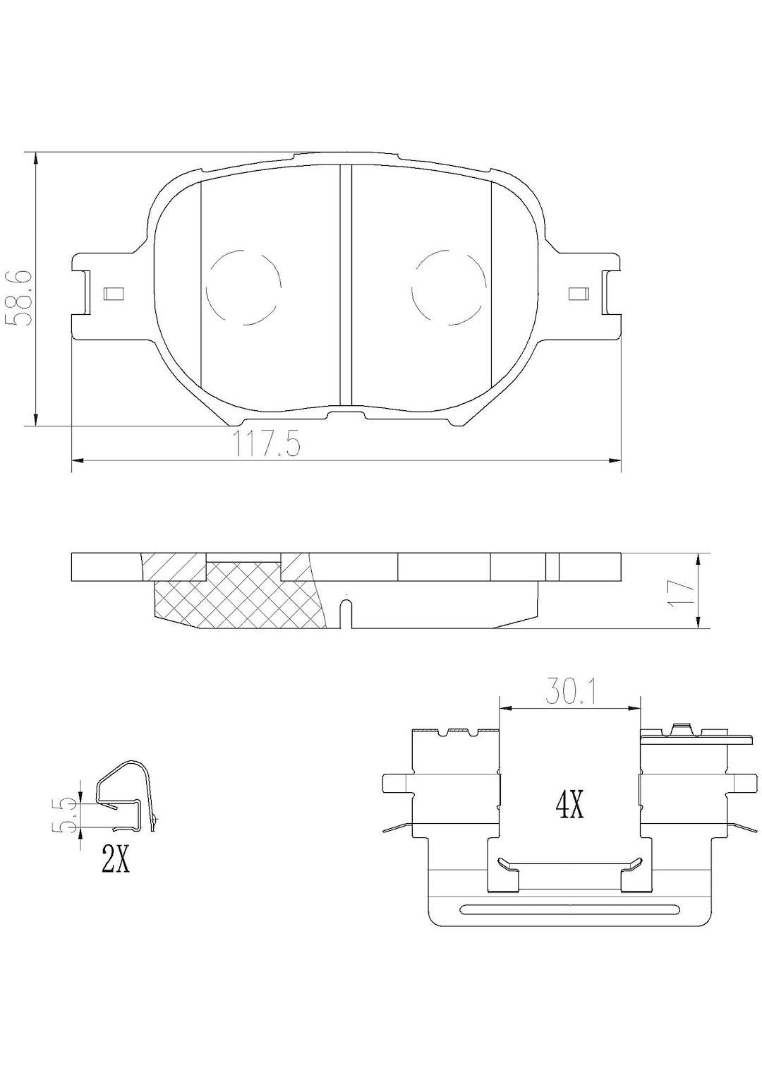 Product of Brembo P83054N Brake Pad - Set Of 4 