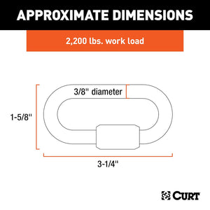 Curt 82933 Trailer Safety Chain Quick Link||82933_3008x1990_Ca.Jpg||88||c9382933||1333774