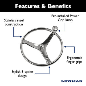 Lewmar 89700820 Steering Wheel||89700820_1.Jpg||86||lew89700820||1757132