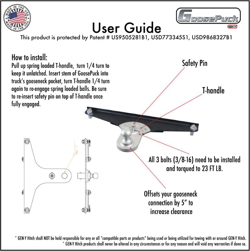 Product of Gen-Y Hitch Gh-21005 Gooseneck Trailer Hitch Ball