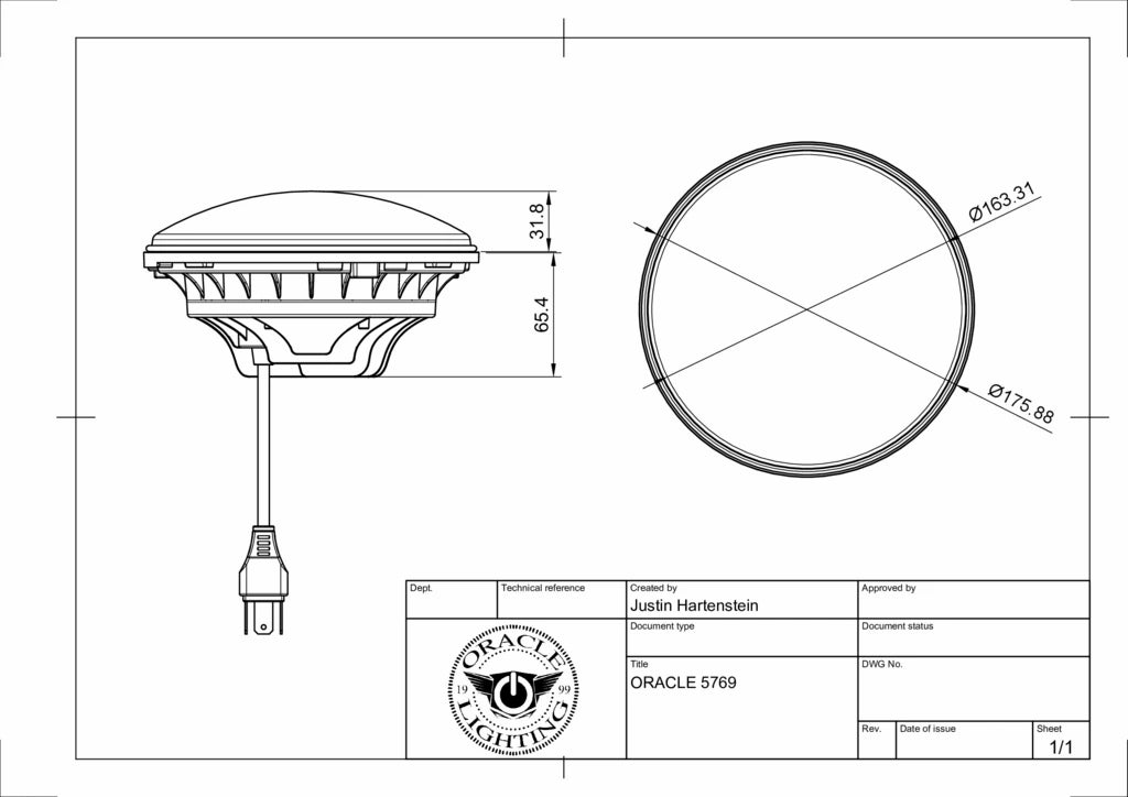Product of Oracle Lighting 5769-504 Sealed Beam Headlight Assembly - LED - Set Of 2 