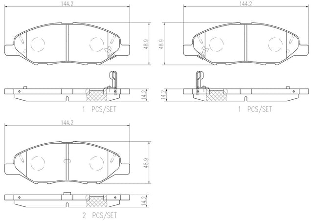 Product of Brembo P56088N Brake Pad - Set Of 4 