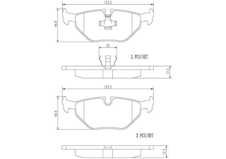 Product of Brembo P06011N Brake Pad - Set Of 4 