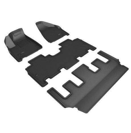Product of 3D Mats KAGU L1CY00801509 Black Thermoplastic Rubber Of Carbon Fiber Texture Floor Liner 