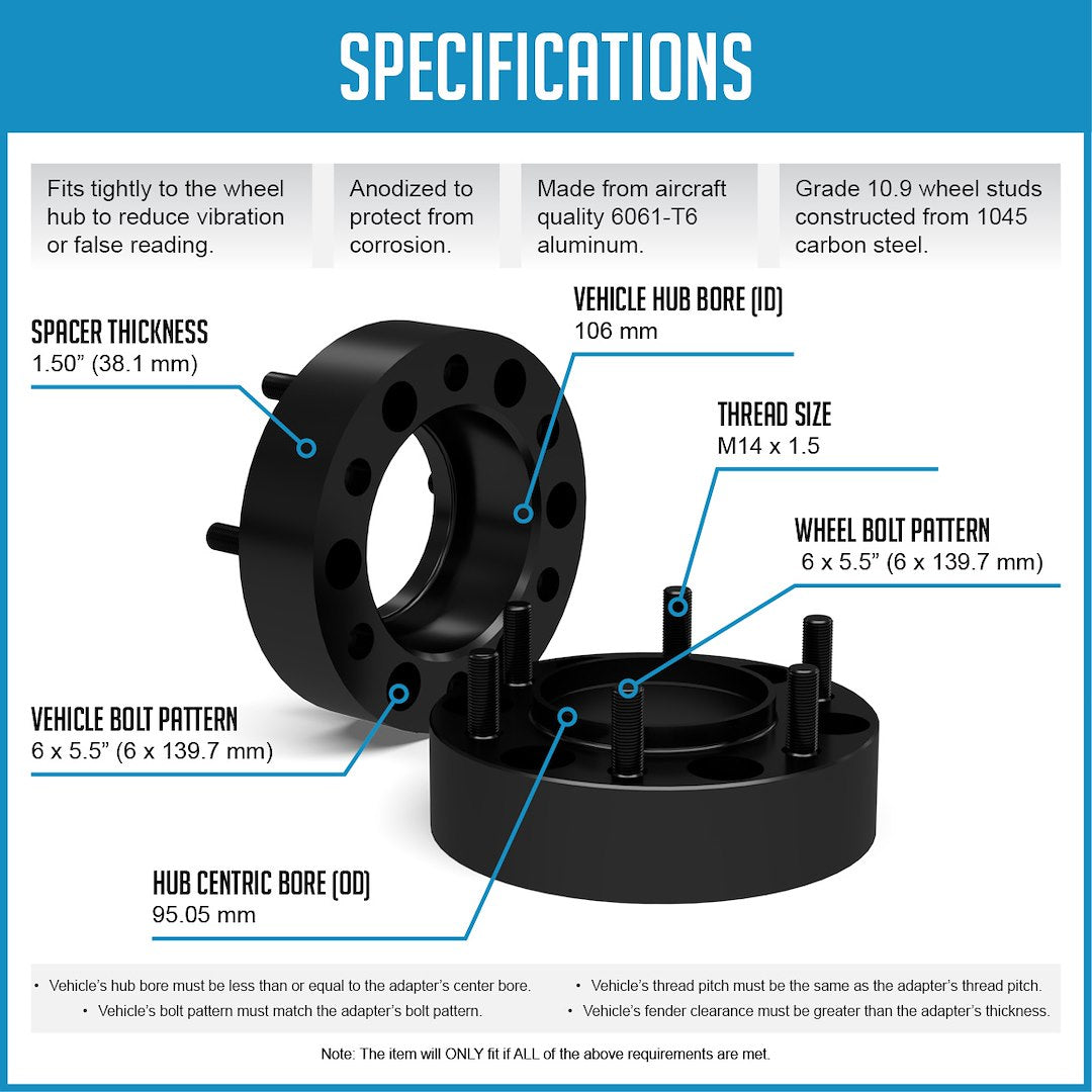 Coyote Wheel Accessories 6550-6550h-C10695 Wheel Adapter||6550-6550h-C10695_2.Jpg||87||rev550hc10695||2061644