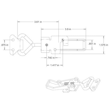 Buyers Products 3049352 Tool Box Latch||3049352_13.Jpg||95||b833049352||2212138