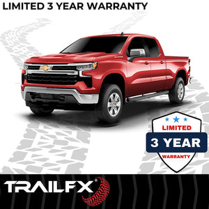 Product of TrailFX A7067B TFX 5" Oval Bent Side Bars Nerf Bar With Surface Steps 