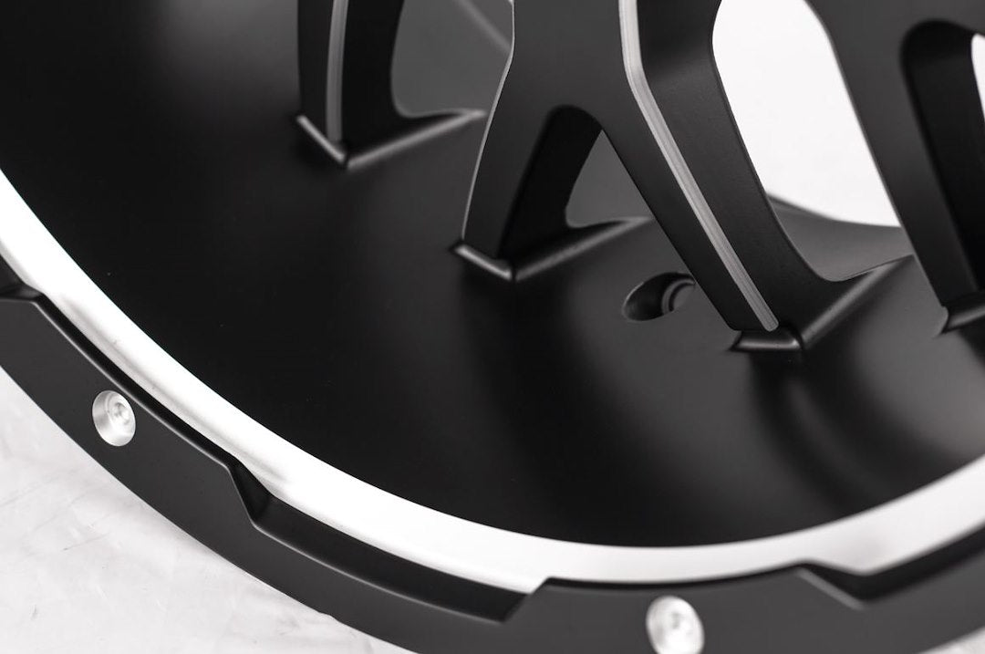 Product of Grid Wheels 20x10 Black With Natural Accents Wheel - 8x7.08 Bolt Pattern 