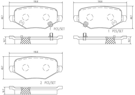 Product of Brembo P18029N Brake Pad - Set Of 4 
