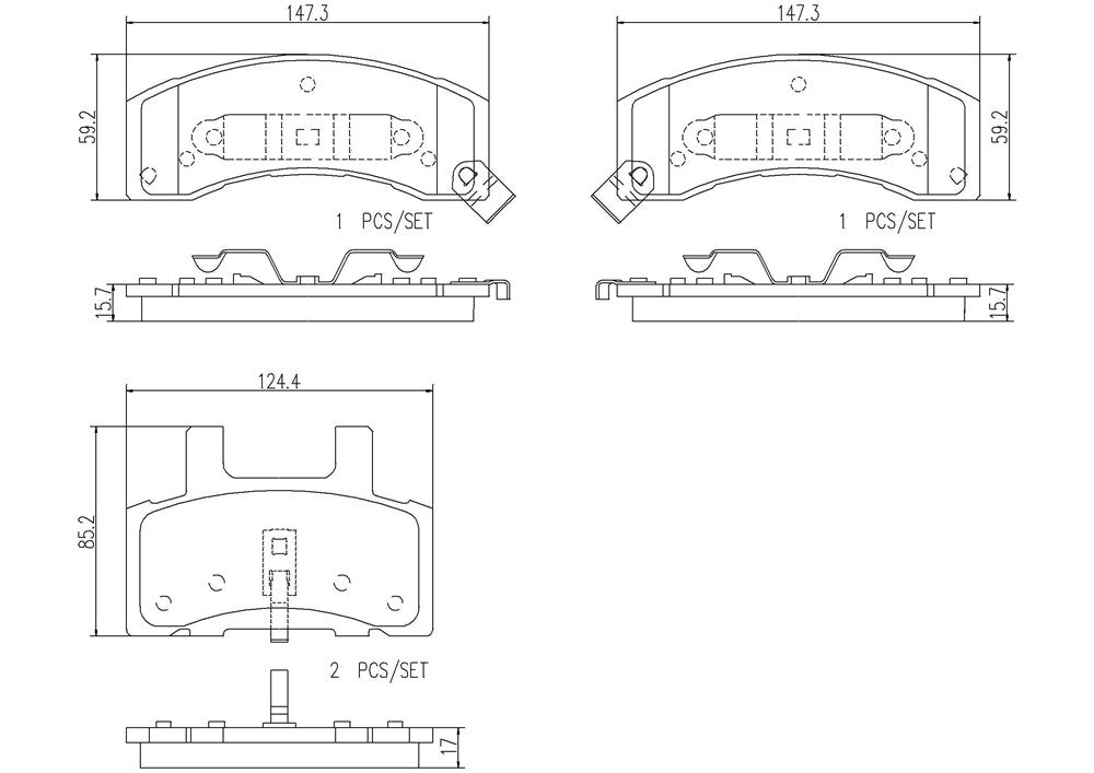 Product of Brembo P10022N Brake Pad - Set Of 4 