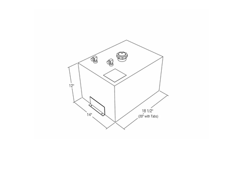 Product of RDS Tanks 59180 Rectangular 13 Gallon Auxiliary Fuel Tank 