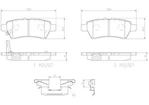 Product of Brembo P56060N Brake Pad - Set Of 4 