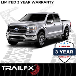 Product of TrailFX A1525B TFX 4" Oval Tube Side Steps Nerf Bar With Surface Steps 