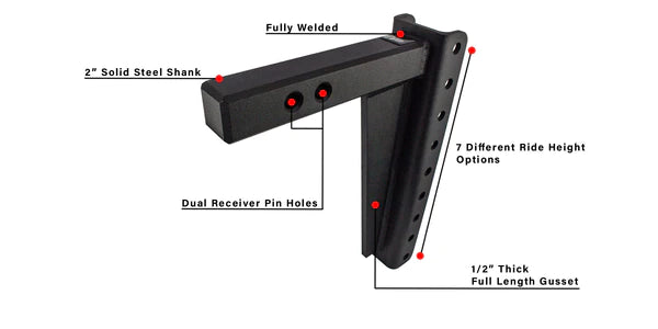 Product of Bulletproof Hitches HD2012 2 Inch Receiver Trailer Hitch Ball Mount 
