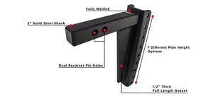 Product of Bulletproof Hitches HD2012 2 Inch Receiver Trailer Hitch Ball Mount 