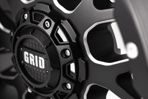 Product of Grid Wheels 20x10 Black With Natural Accents Wheel - 8x7.08 Bolt Pattern 