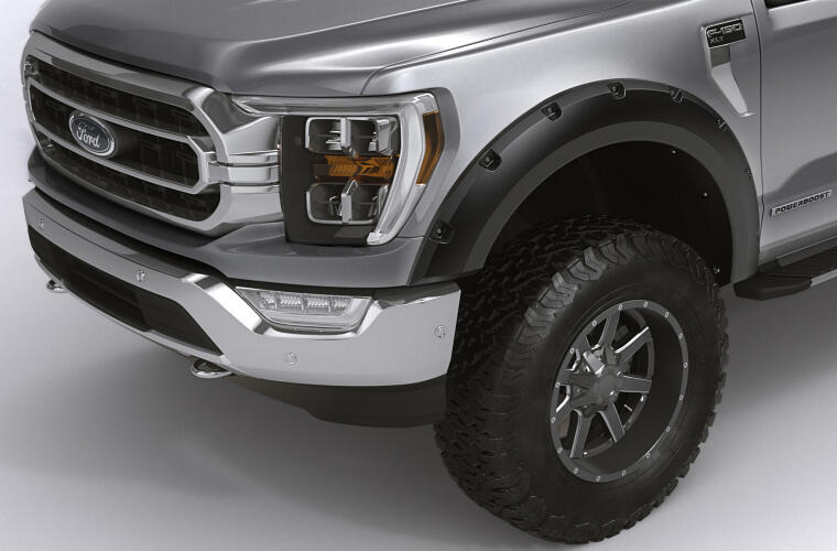 Product of Bushwacker 28129-08 Pocket Style/ Exposed Fasteners Black Fender Flare - Set Of 4 