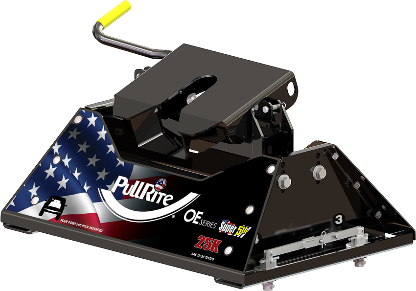 Product of PullRite 1400 Fixed 25000 Pound 4-Way Fifth Wheel Trailer Hitch 