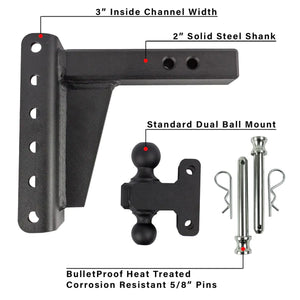 Product of Bulletproof Hitches ED206 Receiver Trailer Hitch Ball Mount 