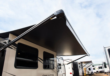 Product of Lippert Components V000313884 RV Patio Electric Awning , Black Solid 