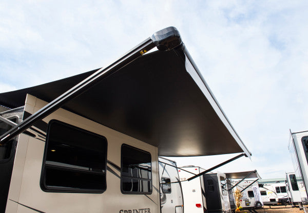 Product of Lippert Components V000313884 RV Patio Electric Awning , Black Solid 