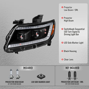 Spec-D Tuning 2lhp-Col15jm-Sq-Rs Headlight Assembly||2lhp-Col15jm-Sq-Rs_4.Jpg||89||sdtol15jmsqrs||2219540